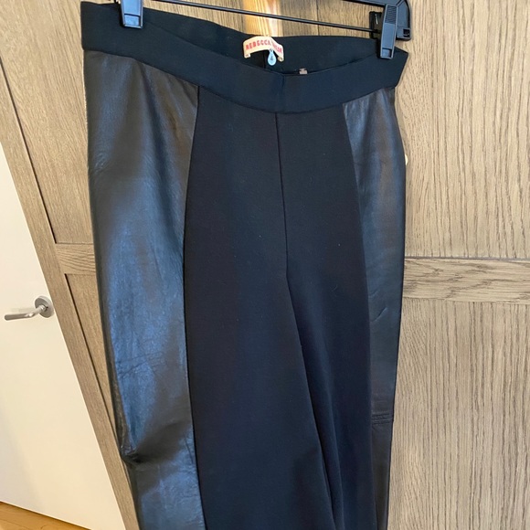 Rebecca Taylor Stretch Leggings- Leather contrast - Picture 2 of 9